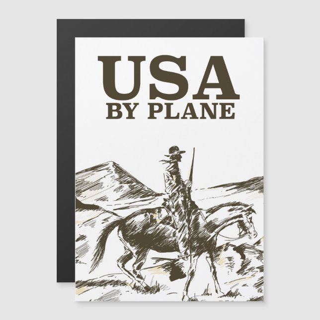 Cartaz de viagem de Cowboy dos EUA (Frente/Verso)
