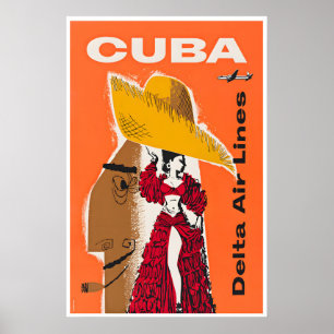 Cartaz de Viagem de Cuba Arte Cubana Impressão Del