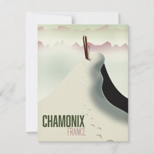 Cartaz de viagem de esqui Chamonix França