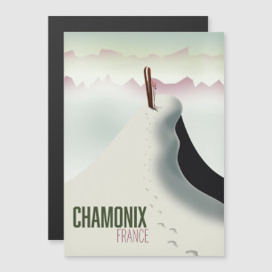 Cartaz de viagem de esqui Chamonix França