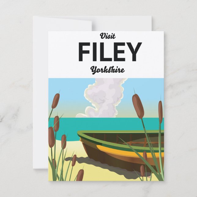 Cartaz de viagem de Filey, Yorkshire Seaside (Frente)