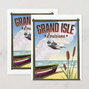 Cartaz de viagem de Grand Isle, Louisiana