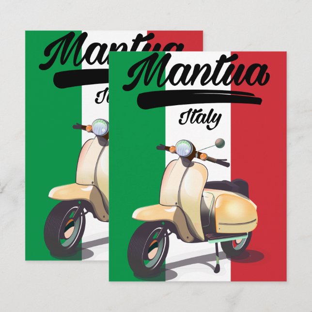Cartaz de viagem de Mântua Itália (Frente/Verso)