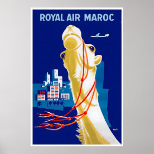 Cartaz de Viagem de Marrocos Impressão de Arte Mar