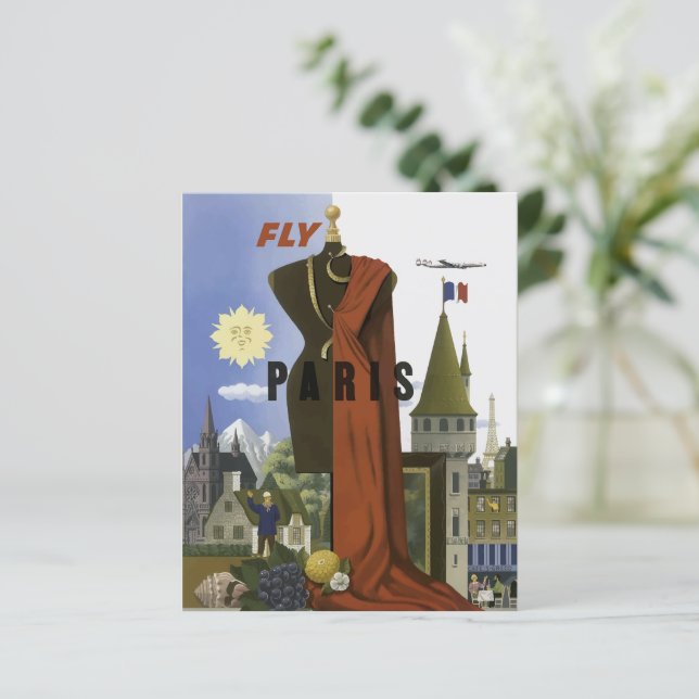 Cartaz de Viagem de Moda Surrealista Vintage Fly P (Em pé/Frente)