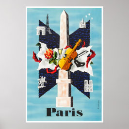 Cartaz de Viagem de Paris Impressão Francesa Arte 