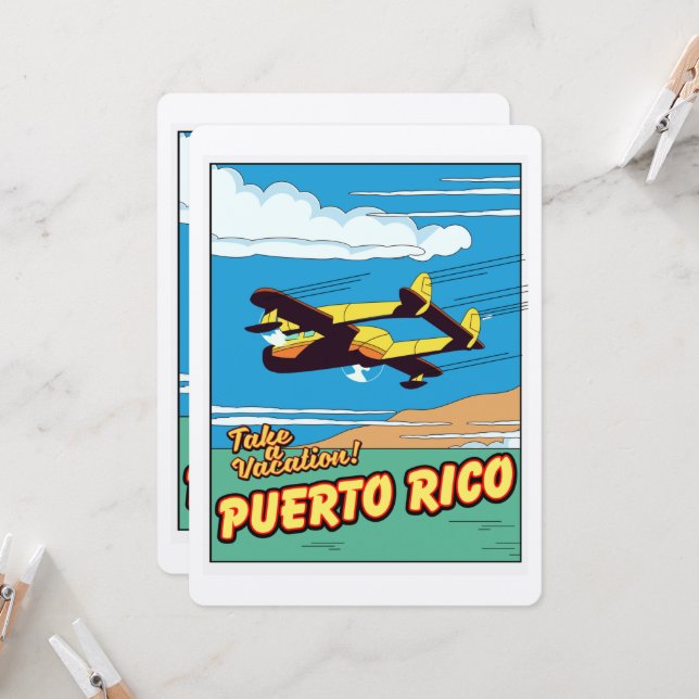 cartaz de viagem de Porto Rico (Frente/Verso In Situ)