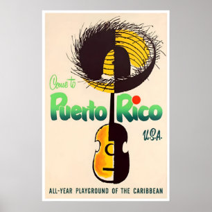 Cartaz de Viagem de Porto Rico Impressão de Arte P