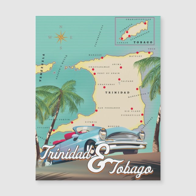 cartaz de viagem de Trinidad e Tobago (Frente)