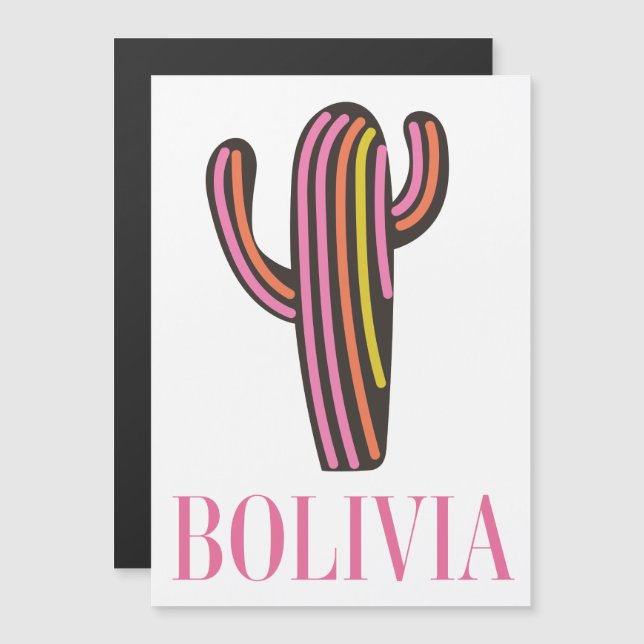 cartaz de viagem do cacto da Bolívia (Frente/Verso)