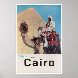 Cartaz de Viagem do Cairo Arte Egípcia Impressão E