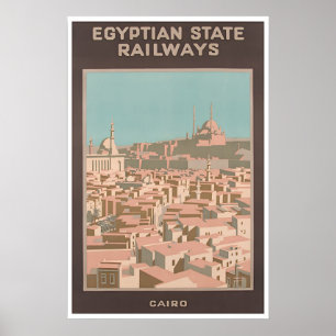 Cartaz de Viagem do Cairo Arte Egito Impressão Egí