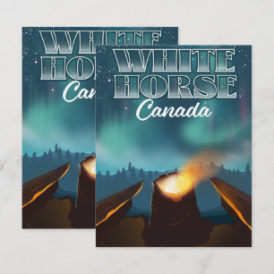 Cartaz de viagem do Cavalo Branco Canadá