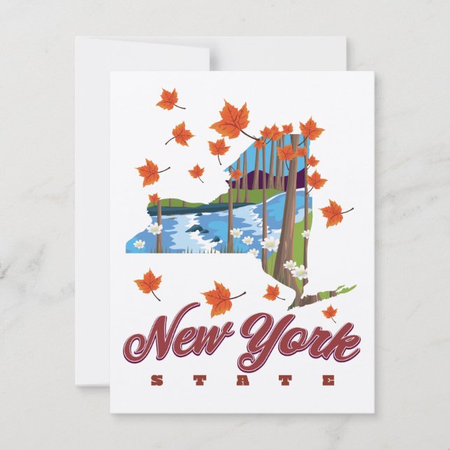 Cartaz de viagem do Estado de Nova York (Frente)