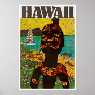 Cartaz de Viagem do Havaí Arte Havaiana Impressão