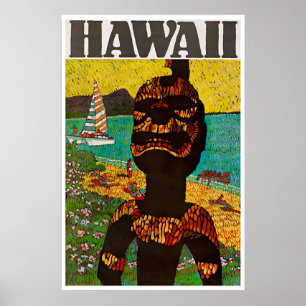 Cartaz de Viagem do Havaí Arte Havaiana Impressão
