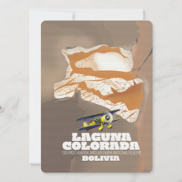 Cartaz de viagem do lago de sal Laguna Colorada Bo