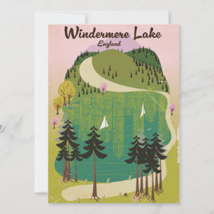 cartaz de viagem do lago windermere