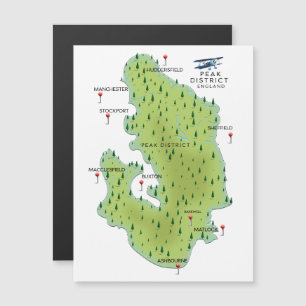 Cartaz de viagem do mapa da Cúmbria Inglaterra.