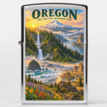 Cartaz de Viagem do Oregon Pacific Wonderland