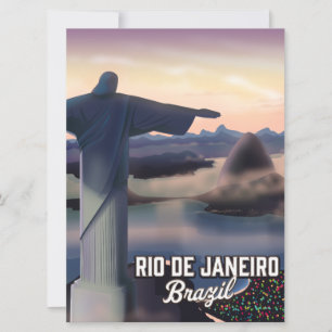Cartaz de viagem do Rio De Janeiro Brasil.