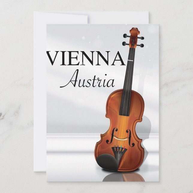 Cartaz de viagem do violino de Viena Áustria (Frente)