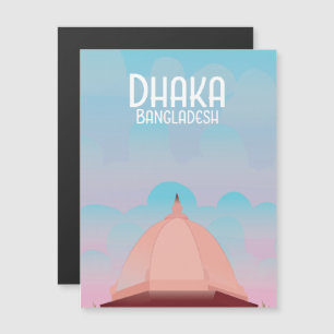 Cartaz de viagem estilo vintage de Dhaka Banglades