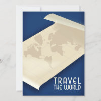 Cartaz de viagem estilo vintage Viajar pelo Mundo