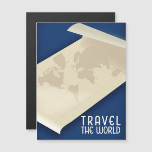 Cartaz de viagem estilo vintage Viajar pelo Mundo