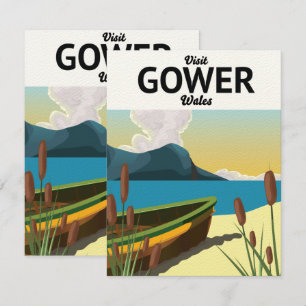 cartaz de viagem Gower País de Gales