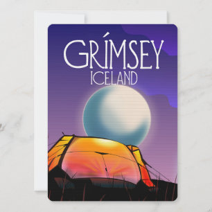 Cartaz de viagem Grímsey Islândia