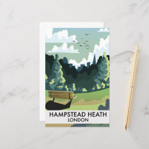Cartaz de viagem Hampstead Heath Londres.
