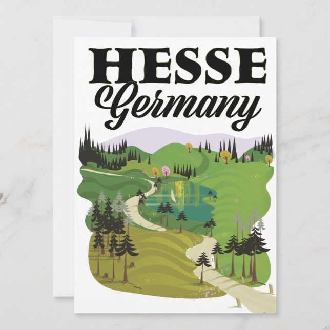 cartaz de viagem Hesse Alemanha (Frente)