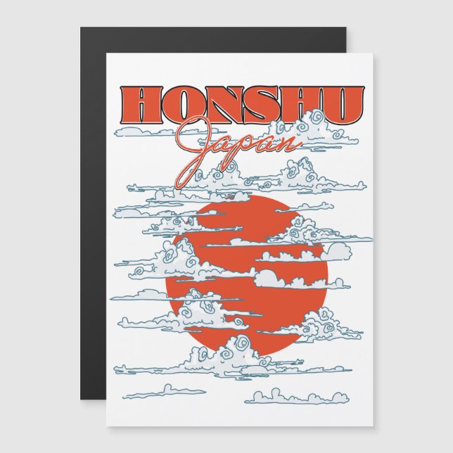 Cartaz de viagem Honshu Japão (Frente/Verso)