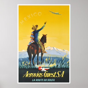 Cartaz de Viagem Impresso no México Impressão Mexi