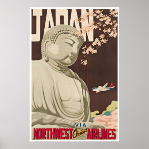 Cartaz de Viagem Japão Arte Japonesa Impressão de 