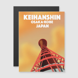 Cartaz de viagem Keihanshin Osaka Kobe Japão