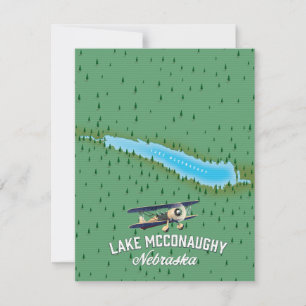Cartaz de viagem Lago McConaughy Nebraska