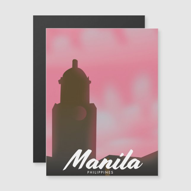 Cartaz de viagem Manila Filipinas. (Frente/Verso)
