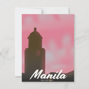 Cartaz de viagem Manila Filipinas.