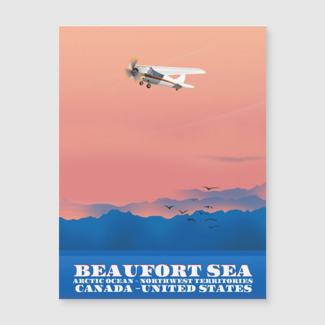 Cartaz de viagem Mar de Beaufort Canadá EUA (Frente)