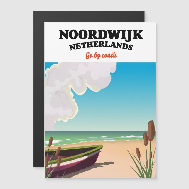 Cartaz de viagem Noordwijk Holanda (Frente/Verso)