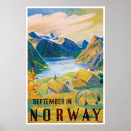 Cartaz de Viagem Pintura da Noruega Impressão de A