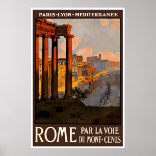 Cartaz de Viagem Roma Itália Arte Impressão Romana