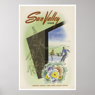 Cartaz de Viagem Sun Valley Arte Idaho Impressão d