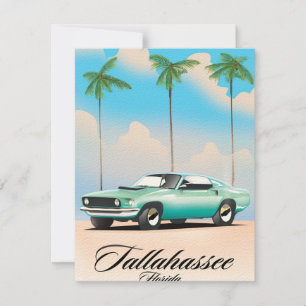 Cartaz de viagem Tallahassee Flórida.