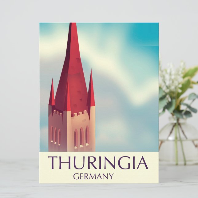 cartaz de viagem Turíngia Alemanha (Em pé/Frente)