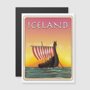 cartaz de viagem Viking Islândia