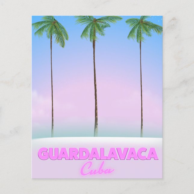 Cartaz de viagem vintage cubano Guardalavaca (Frente)