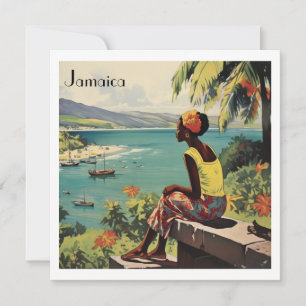 Cartaz de viagem vintage Mulher jamaicana 